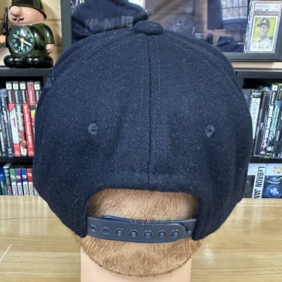 Vintage New Zealand Wool Blend Hat Snapback Cap Kiwi Black White - Picture 4 of 5